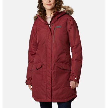 Columbia Suttle Mountain Long Insulated, Chamarras Rojos Para Mujer | 405891-PTD